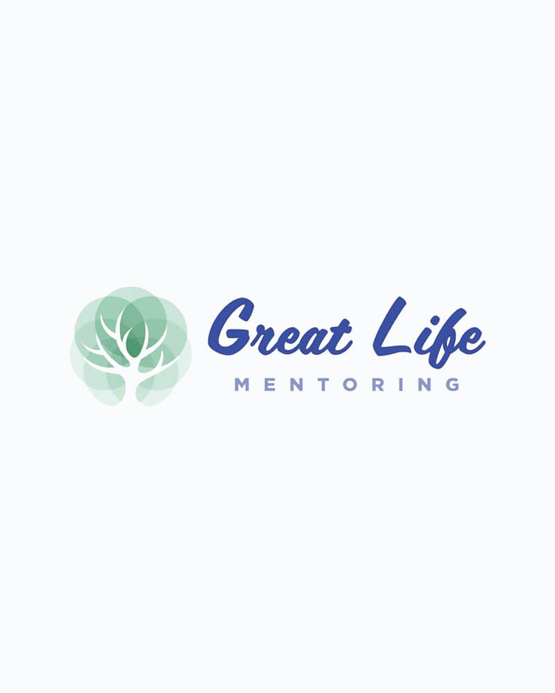 An image of the Great Life Mentoring Logo: A green tree above the blue words 'Great Life Mentoring'.